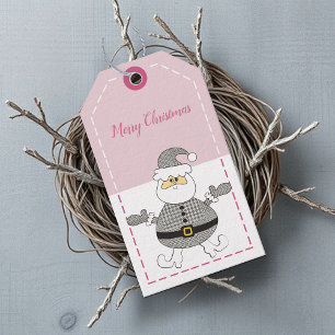 Frohe Weihnachts Fashion Hahnentrittmuster Pattern Geschenkanhänger