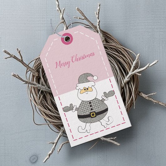 Frohe Weihnachts Fashion Hahnentrittmuster Pattern Geschenkanhänger