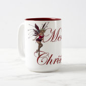 Frohe Weihnachts-Fee 1 - Ferien Kaffee Tasse (Vorderseite Links)