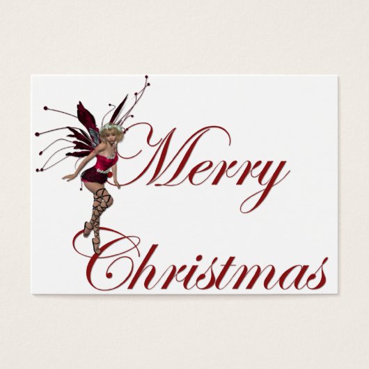 Frohe Weihnachts-Fee Weihnachtsgeschenke Tags (Vorderseite)