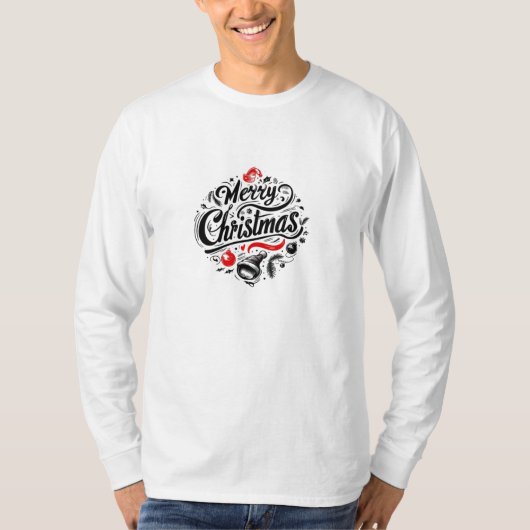"Frohe Weihnachts-Feier" T-Shirt (Vorderseite)