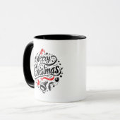 "Frohe Weihnachts-Feier" Tasse (Vorderseite Links)