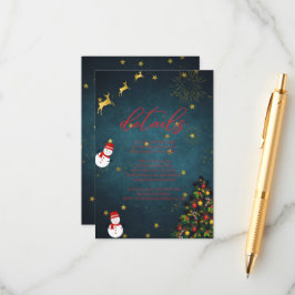 Frohe Weihnachts-Feiertag Gastdetails Begleitkarte