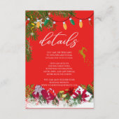 Frohe Weihnachts-Feiertag Gastdetails Begleitkarte (Vorderseite)