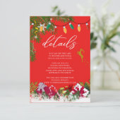 Frohe Weihnachts-Feiertag Gastdetails Begleitkarte (Stehend Vorderseite)