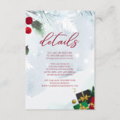 Frohe Weihnachts-Feiertag Gastdetails Begleitkarte (Vorderseite)