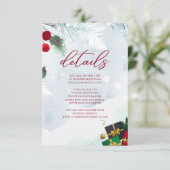 Frohe Weihnachts-Feiertag Gastdetails Begleitkarte (Stehend Vorderseite)