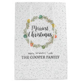 Frohe Weihnachts-Feiertag Weihnachtsfeiertag Gesch Mittlere Geschenktüte (Rückseite)