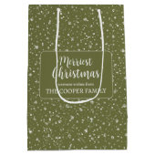 Frohe Weihnachts-Feiertag Weihnachtsfeiertag Gesch Mittlere Geschenktüte (Rückseite)