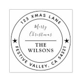 Frohe Weihnachts Feiertage-Adresse Gummistempel (Prägung)