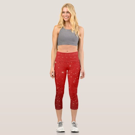 Frohe Weihnachts Feiertage Geschenkdesign Capri Leggings (Vorderseite)