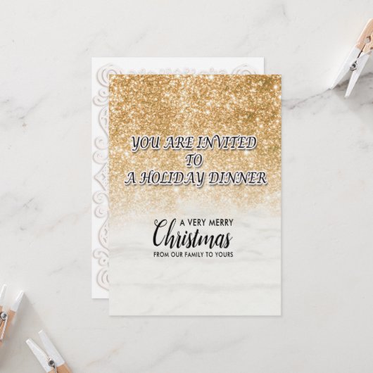 Frohe Weihnachts Feiertage Geschenkdesign Einladung (Vorderseite/Rückseite Beispiel)