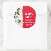 Frohe Weihnachts Feiertage Geschenkdesign Runder Aufkleber (Tasche)