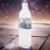 Frohe Weihnachts Feiertage Geschenkdesign Wasserflaschenetikett