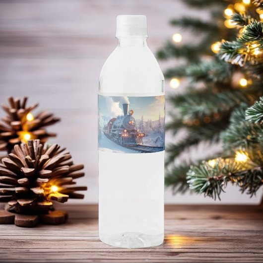 Frohe Weihnachts Feiertage Geschenkdesign Wasserflaschenetikett