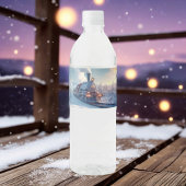 Frohe Weihnachts Feiertage Geschenkdesign Wasserflaschenetikett