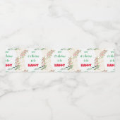 Frohe Weihnachts Feiertage Geschenkdesign Wasserflaschenetikett (Einzelnes Label)