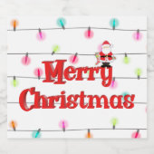 Frohe Weihnachts Feiertage Lichter mit dem Weihnac Alkoholflaschenetikett (Einzelnes Label)