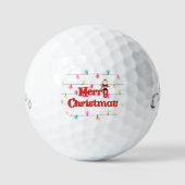 Frohe Weihnachts Feiertage Lichter mit dem Weihnac Golfball (Vorderseite)