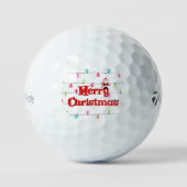 Frohe Weihnachts Feiertage Lichter mit dem Weihnac Golfball (Vorderseite)