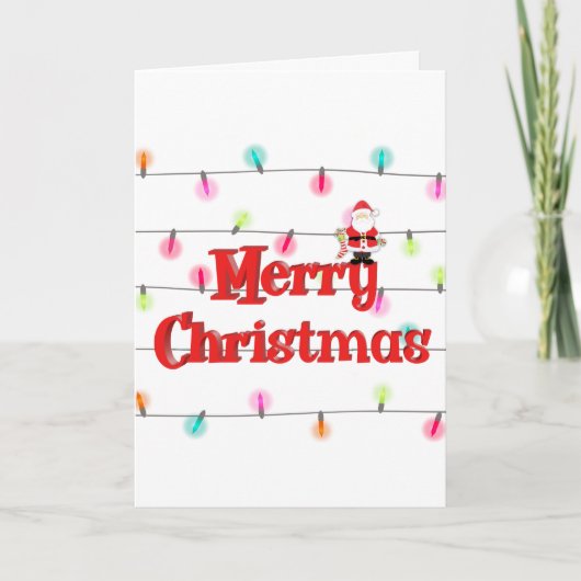 Frohe Weihnachts Feiertage Lichter mit dem Weihnac Karte (Vorderseite)