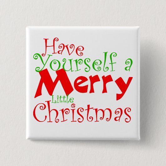 Frohe Weihnachts-Feiertage-Taste Button (Vorderseite)