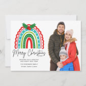 Frohe Weihnachts-Festfest Rainbow Holly Foto (Vorderseite)