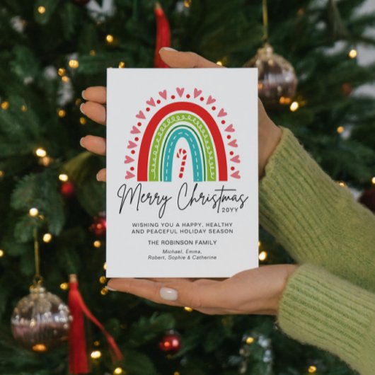 Frohe Weihnachts-Festival Regenbogen Candy Cane He