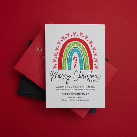 Frohe Weihnachts-Festival Regenbogen Candy Cane He