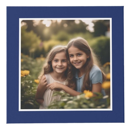 Frohe Weihnachts festliche Blue Custom Foto Würfel (Rechts)