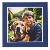 Frohe Weihnachts festliche Blue Custom Foto Würfel (Vorderseite)