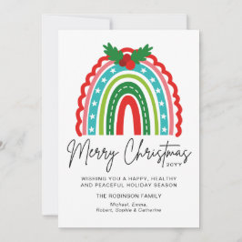 Frohe Weihnachts festliche Rainbow Holly Modern