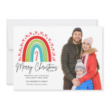 Frohe Weihnachts festliche Regenbogen Candy Cane F