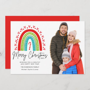 Frohe Weihnachts festliche Regenbogen Candy Cane F