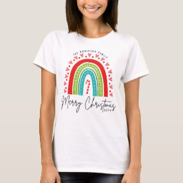 Frohe Weihnachts festliche Regenbogen Candy Cane H Tri-Blend Shirt