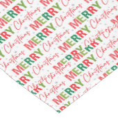 Frohe Weihnachts festliche Retro Typografie Muster Kurzer Tischläufer (Ecke)