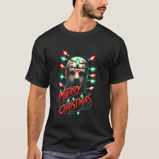 Frohe Weihnachts festliche Slasher Candy Cane Mena T-Shirt