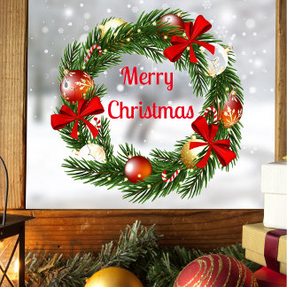 Frohe Weihnachts-Feuersticker für Fenster Fensteraufkleber