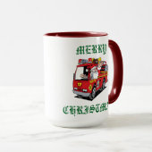 Frohe Weihnachts-Feuerwehr Tasse (VorderseiteRechts)