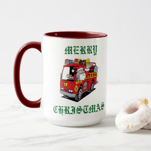 Frohe Weihnachts-Feuerwehr Tasse