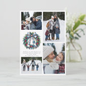 Frohe Weihnachts-Feuerwerk FotoCollage Feiertagskarte (Stehend Vorderseite)