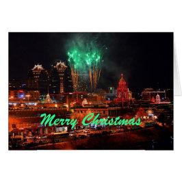 Frohe Weihnachts Feuerwerke Kansas City Plaza Ligh