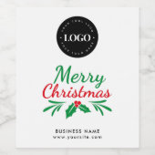 Frohe Weihnachts-Firmenbüro Party Weinetikett (Einzelnes Label)