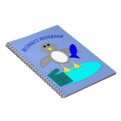 Frohe Weihnachts Fishing Pinguin Custom Notebook Notizblock (Rechte Seite)