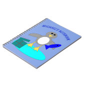 Frohe Weihnachts Fishing Pinguin Custom Notebook Notizblock (Linke Seite)