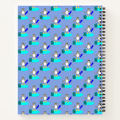 Frohe Weihnachts Fishing Pinguin Custom Notebook Notizbuch (Rückseite)