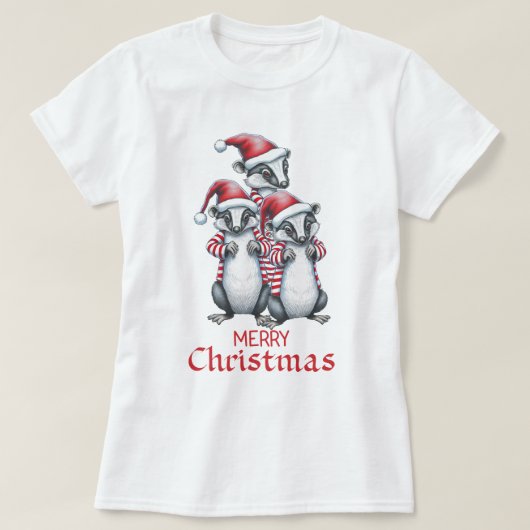 Frohe Weihnachts-Fitchew-Squad T-Shirt (Design vorne)