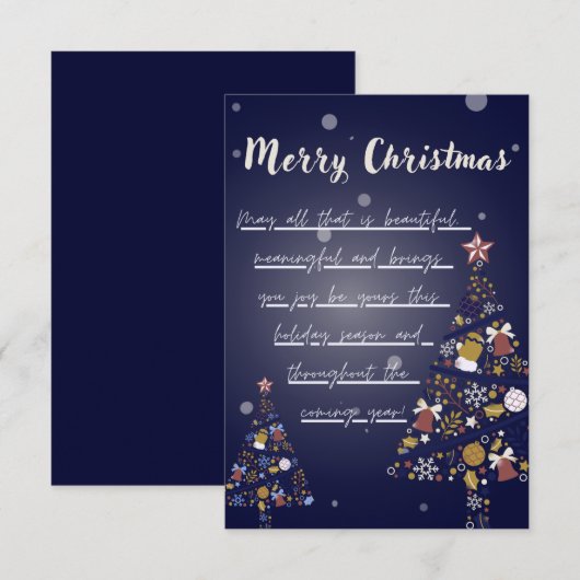 Frohe Weihnachts-Flachkarte (Vorne/Hinten)