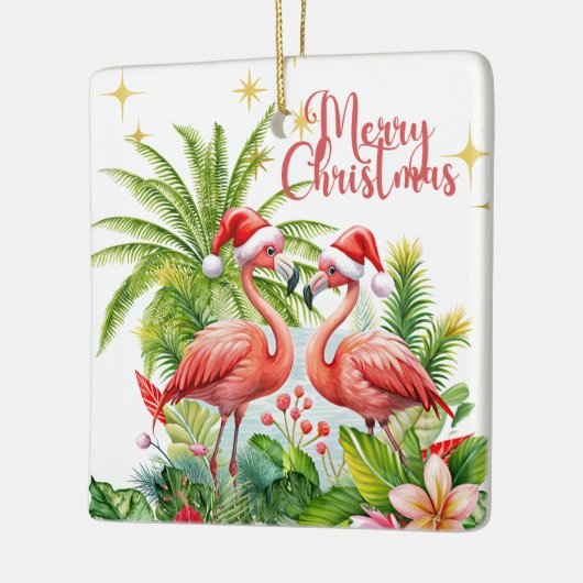 Frohe Weihnachts Flamingo Ornament (Links)