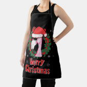 Frohe Weihnachts Flamingo Weihnachtsmannmütze Sonn Schürze (InSitu)
